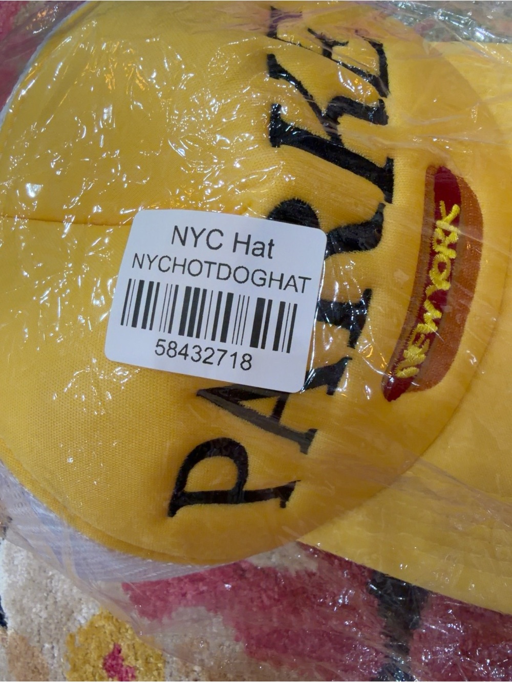 NWT Parke NYC Hot Dog Hat 2025 Yellow Trucker Cap Factory Sealed Sold Out - Picture 3 of 3